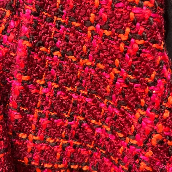 Talbots Women's Red Tweed Jacket - Picture 3 of 5